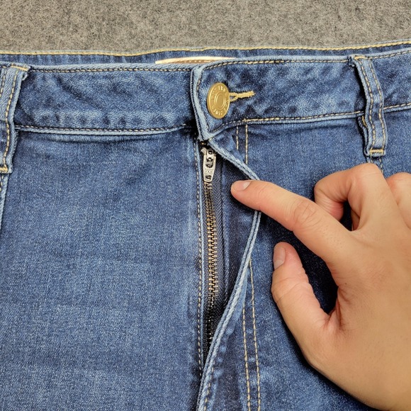 Kut From The Kloth Jeans Womens 20W Blue Denim Boho Charlotte High Rise Wide Leg - Picture 6 of 12